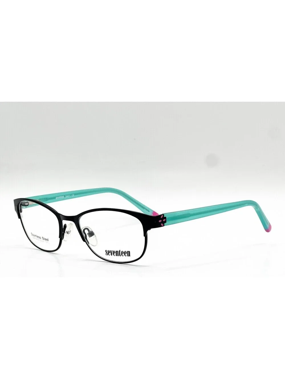 Seventeen 5401 Black Teal Black/Teal Authentic Eyeglasses 48-16-135